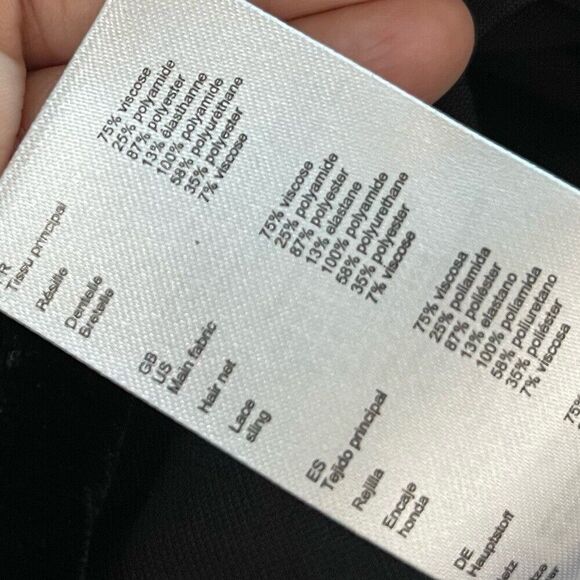 Maje Size 1 Black Velvet Sleeveless Top Lace Lisa Slip Camisole Faux Leather - Picture 11 of 12